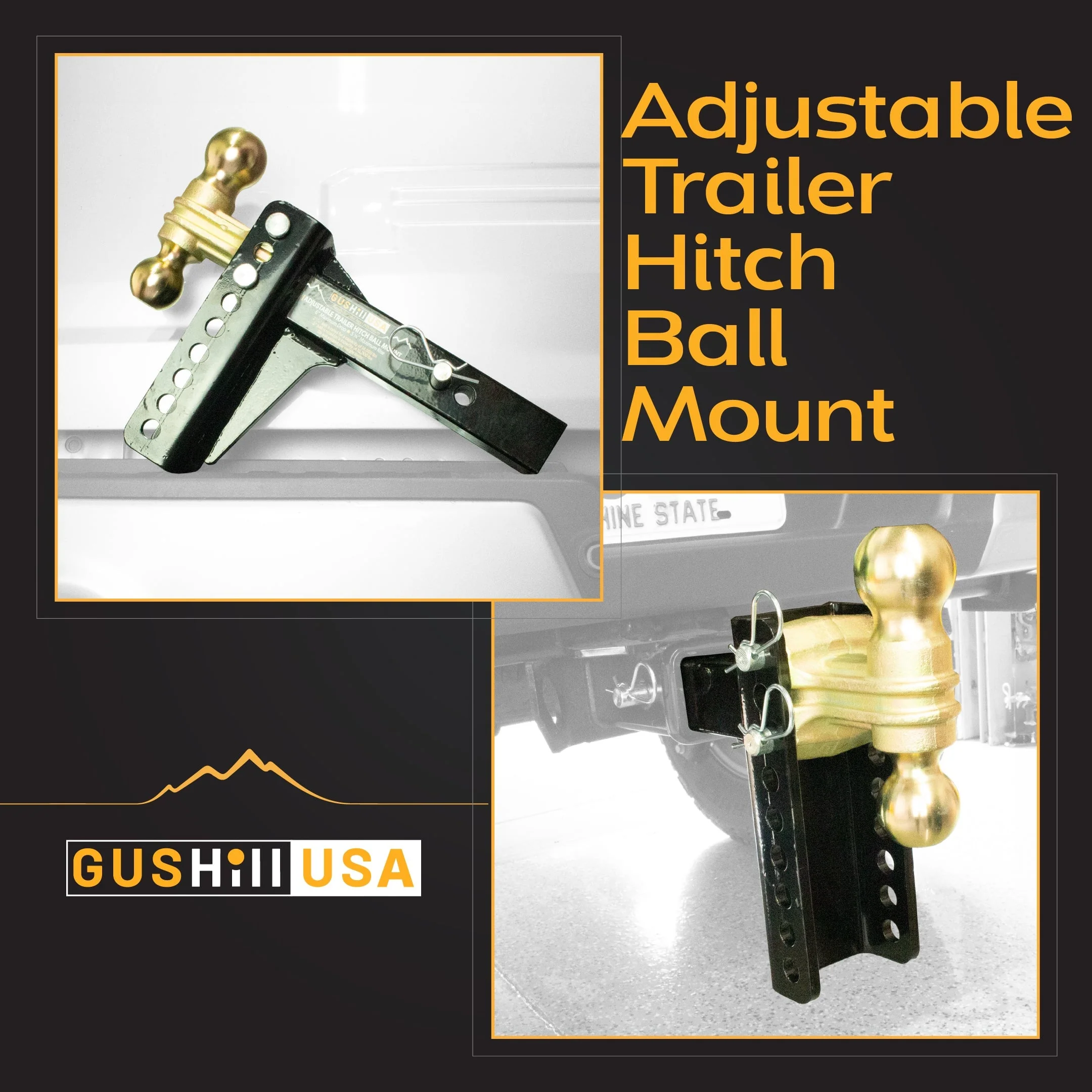 Adjustable Trailer Hitch Ball Mount for 2" Receiver-GH45900 - Image 5