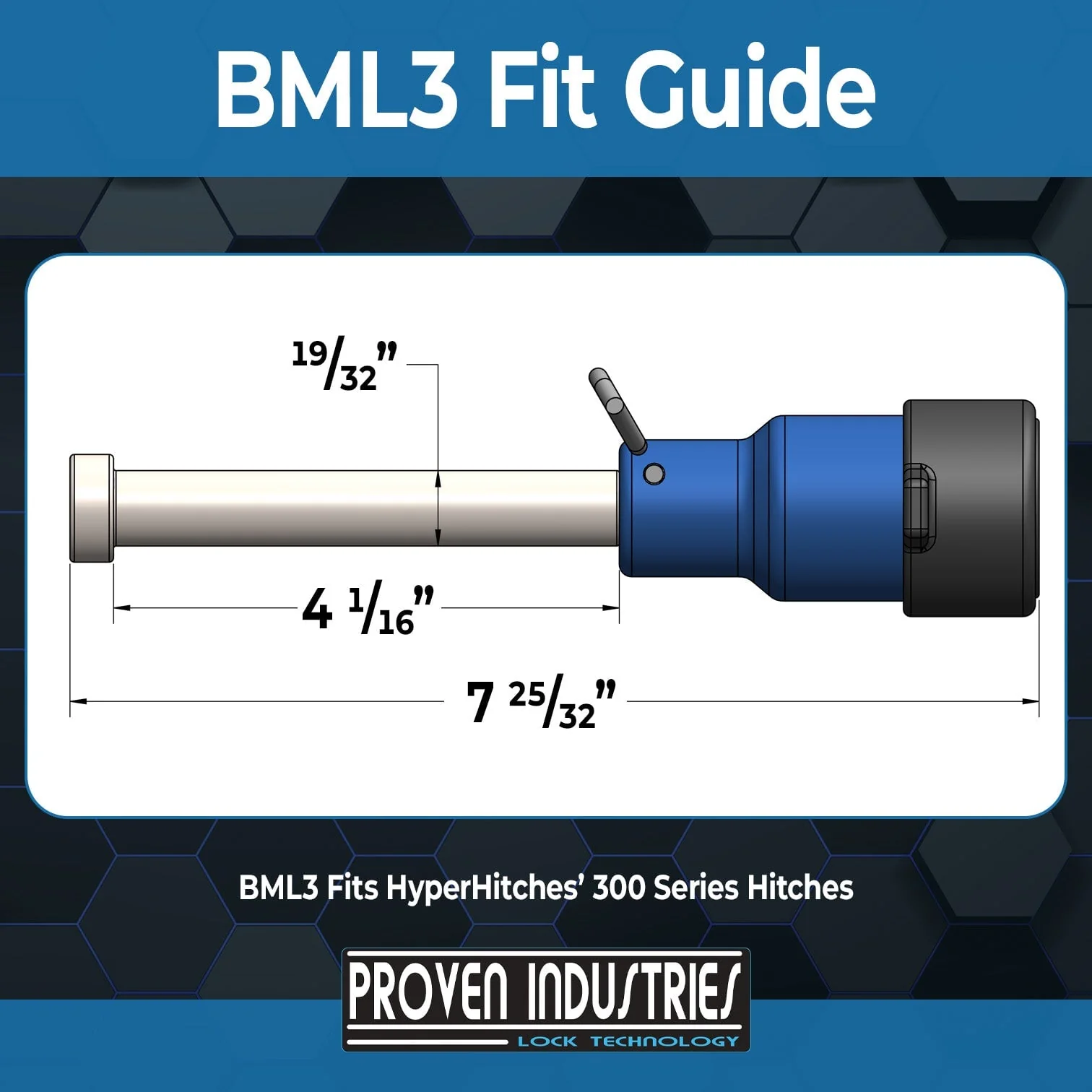 Ball Mount Lock 5/8"Pin-Model BML3 (Hyper Hitches 300 Series Compatible) - Image 3