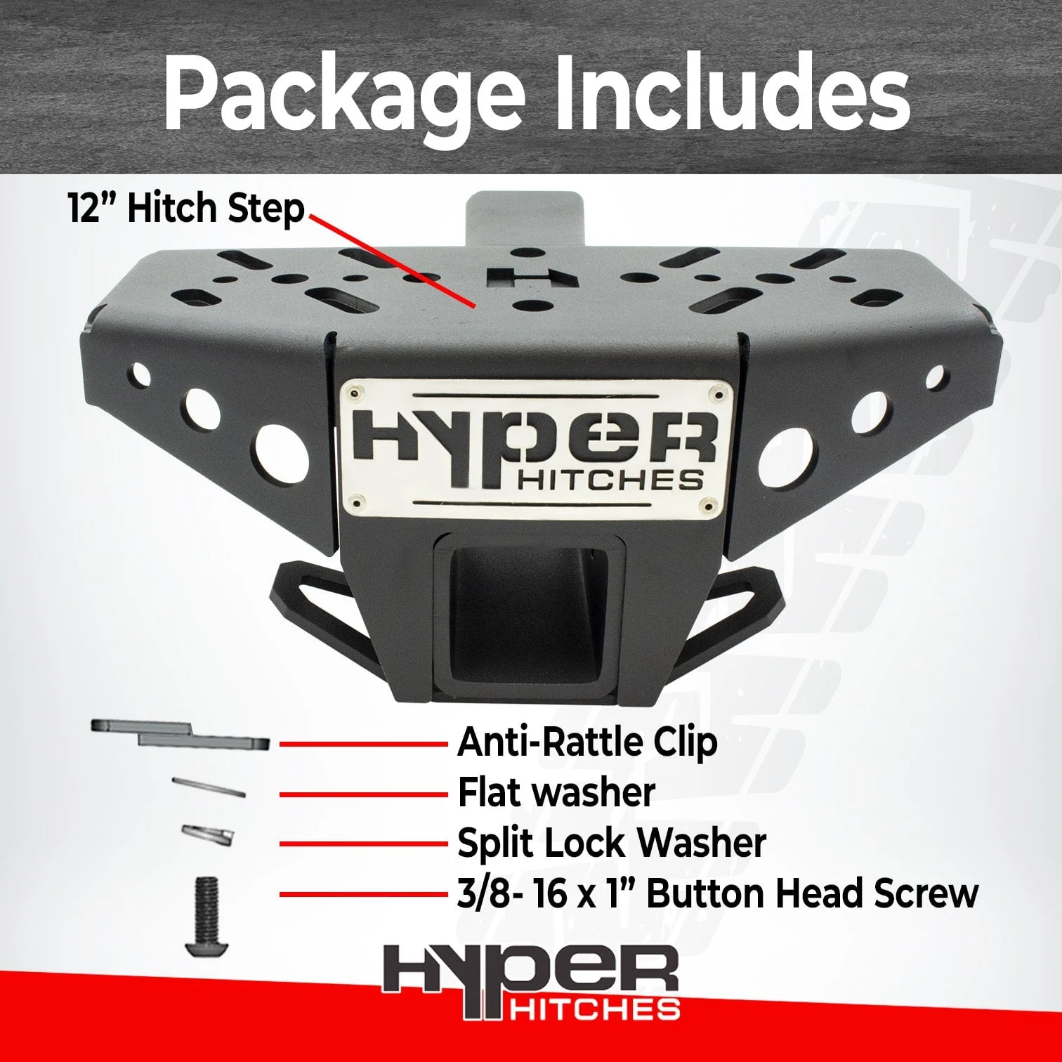 Hitch Step with Integrated Receiver Drop for 2" Hitch/ 12" Step - Image 4
