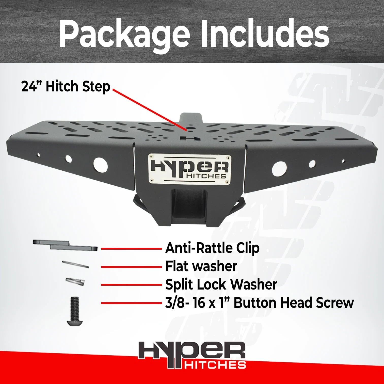 Hitch Step with Integrated Receiver Drop for 2" Hitch/ 24" Step - Image 4