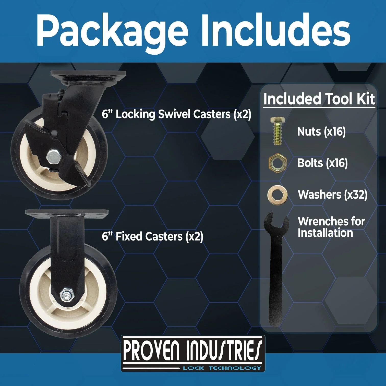 JB-CK6 Heavy-Duty 6" Caster Kit for Job Boxes - Image 3