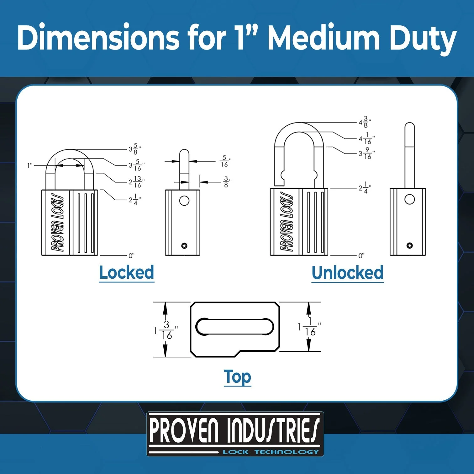Medium Duty Padlock-5/16" (8mm) Shackle - Image 3