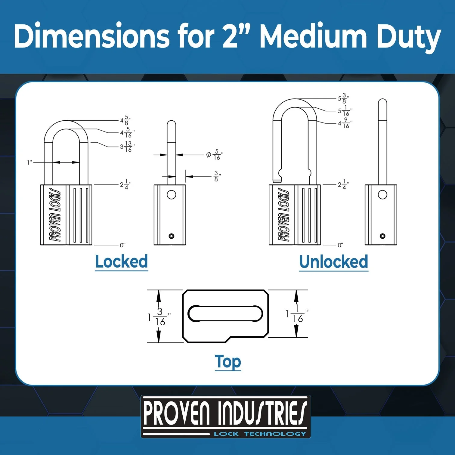 Medium Duty Padlock-5/16" (8mm) Shackle - Image 4