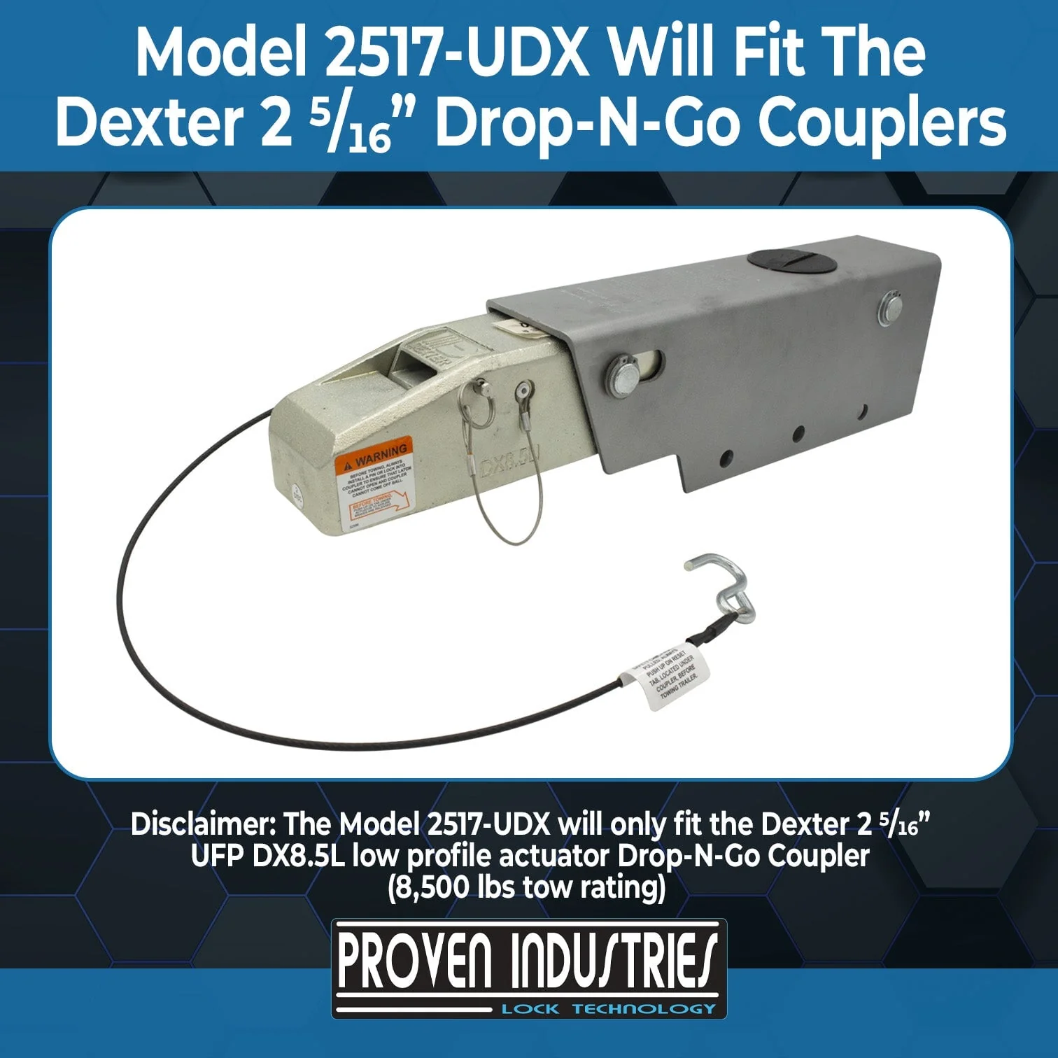 Model 2517-UDX for Dexter 2 5/16" Drop-N-Go Couplers - Image 2